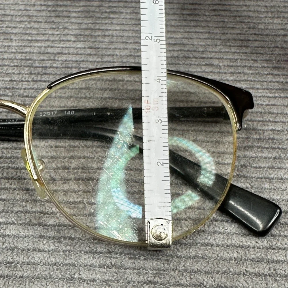 Versace Mod 1247 1252 Black Gold Greek Key Cat Eye Y2K Eyeglass Frames 52-17-140